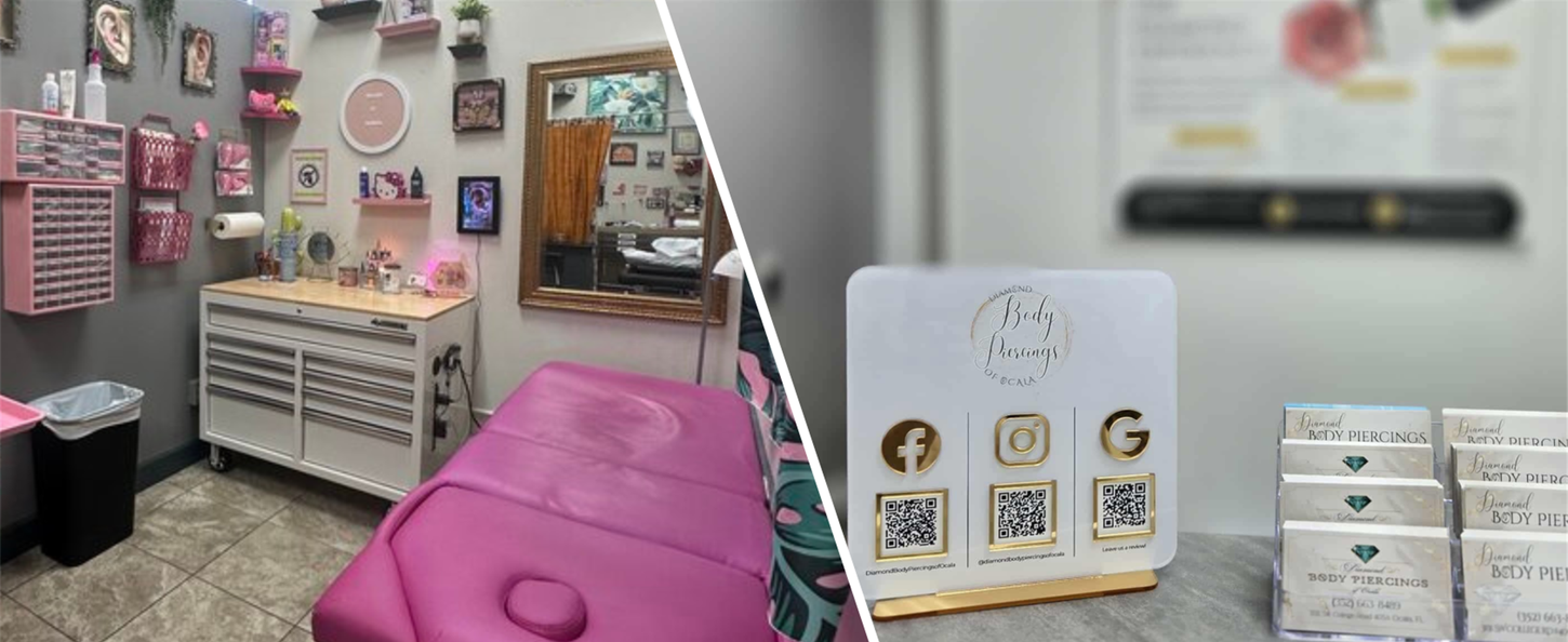 Interior Pictures of Diamond Tattoo and Piercing